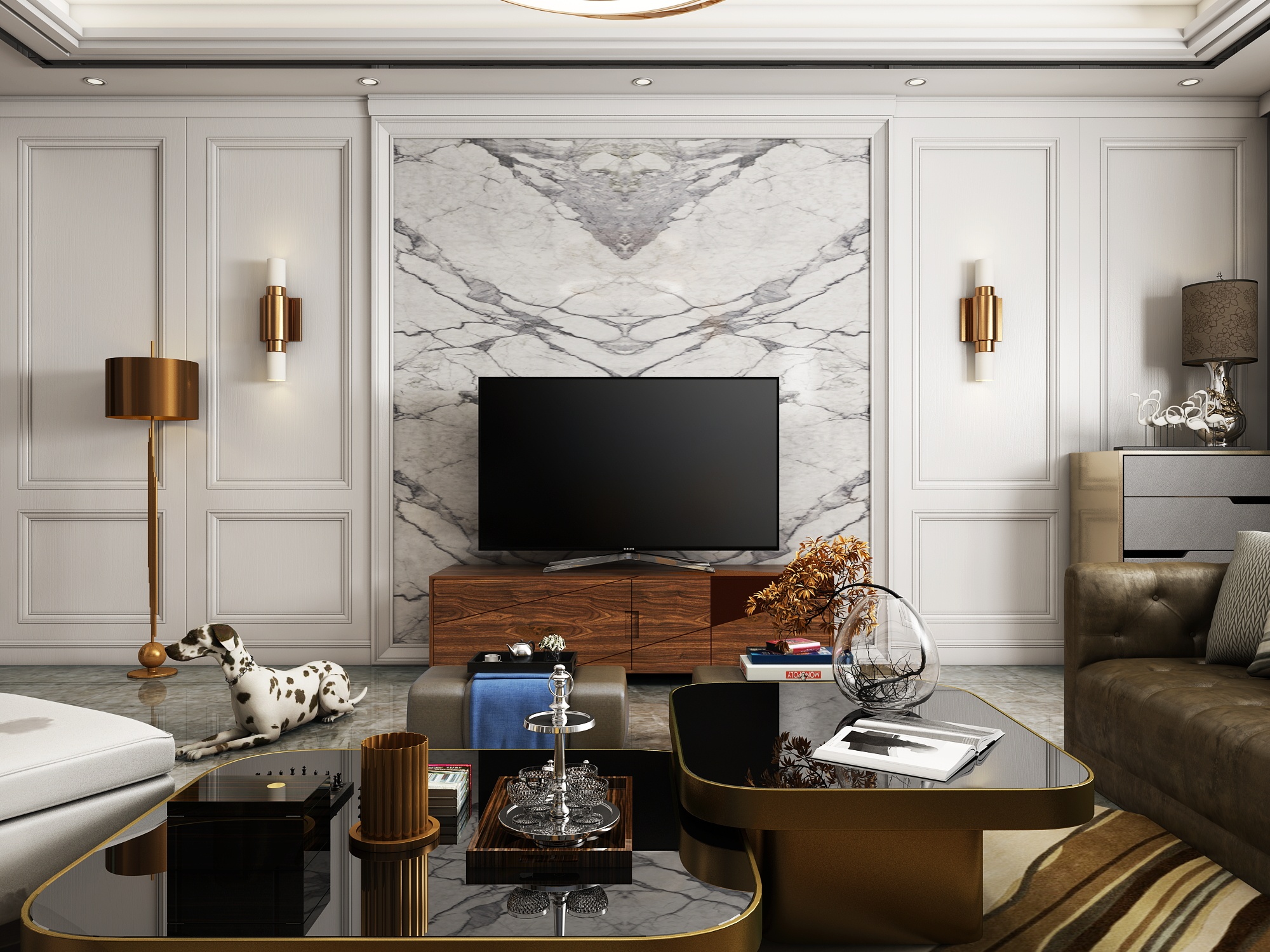 后現代風格客廳表現|空間|室內設計|青沐沄杉 